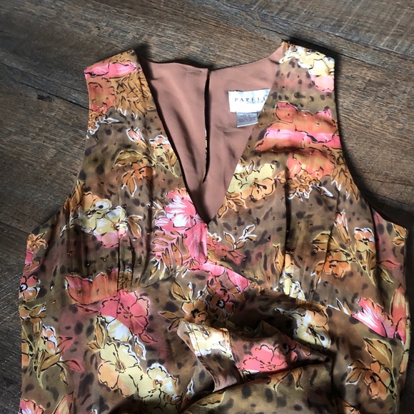 vintage adrianna papell silk dress - Picture 6 of 8